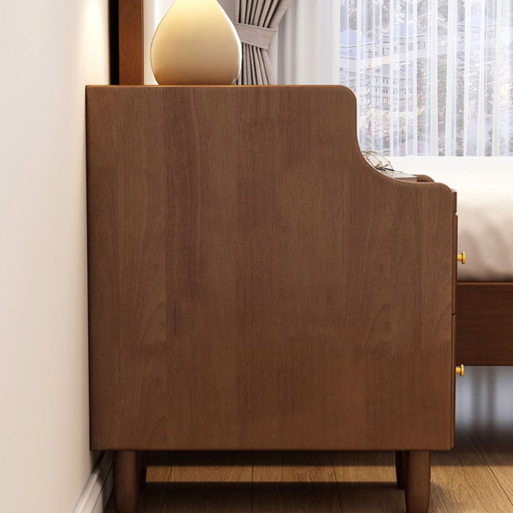 WoodEraBox Minimalistischer Nachttisch | Massivholz | 2 Schubladen | Modernes Design | Perfekt für Schlafzimmer