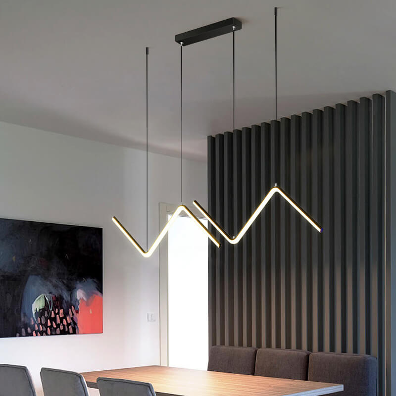 LineoLux LED Pendelleuchte | Minimalistisches N-Design | 2-Licht LED Lampe | Moderne Beleuchtung für Esszimmer & Büro