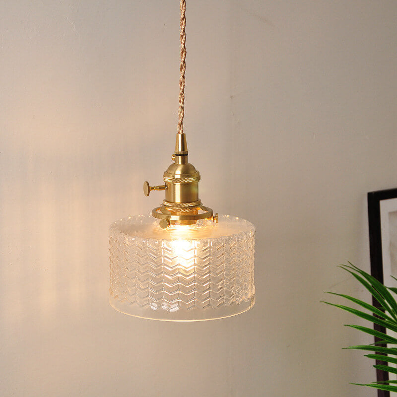 WaveLite Glas-Pendelleuchte | Wellenstruktur | Elegantes Design | LED-kompatibel