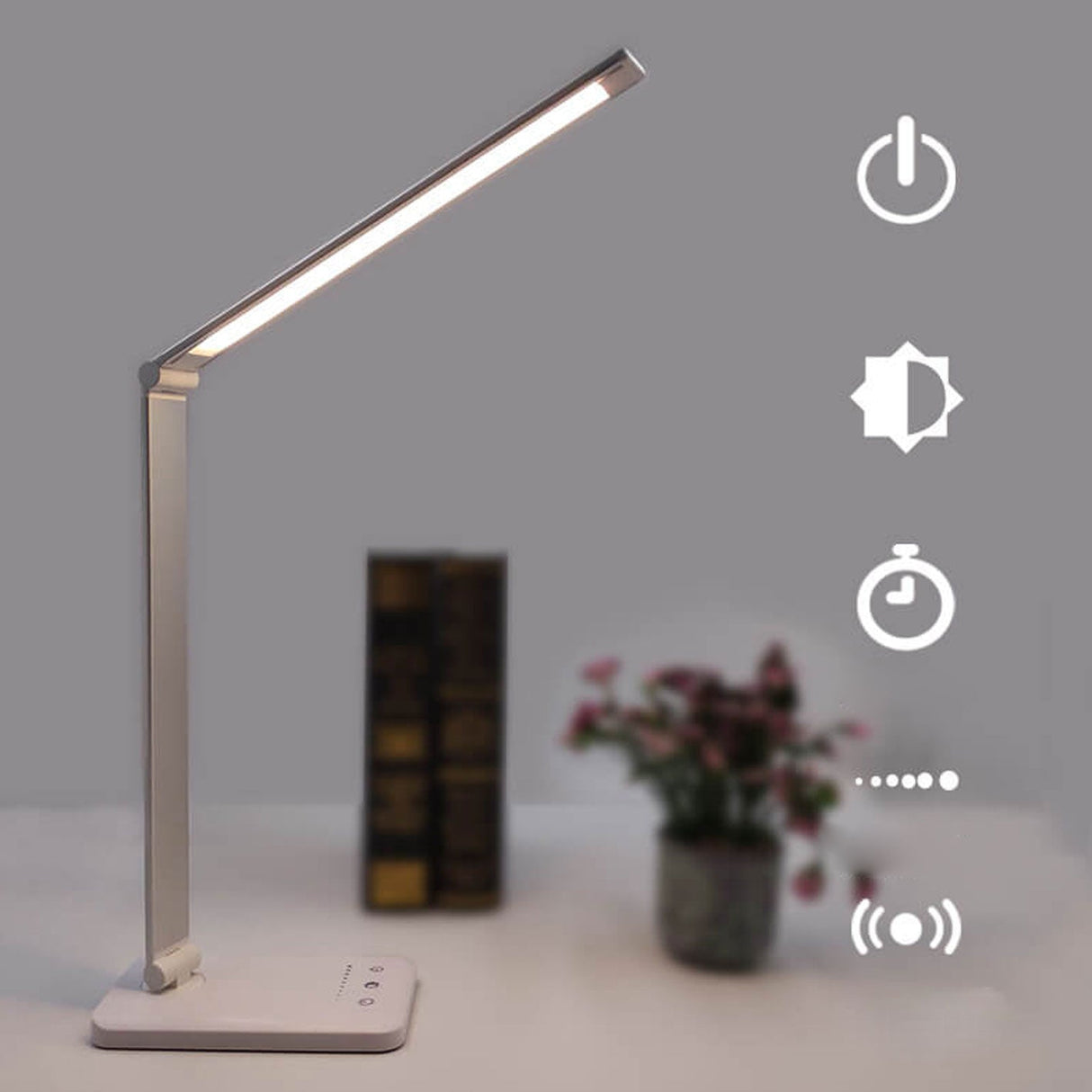 Lumosync FoldPro LED Tischlampe | Kabellos & Wiederaufladbar | Augenschutz | Dimmbar | USB-Ladestation