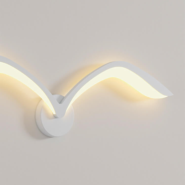 AeroViva Nordic Design LED-Wandleuchte | Minimalistisches Acryl | Seemöwen-Design | Energieeffizient & Modern