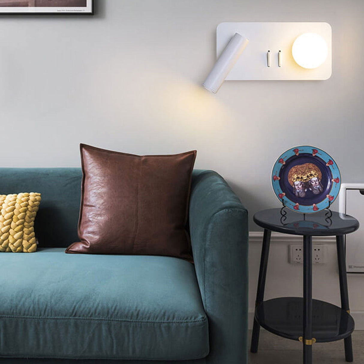 LumoForm Nordic LED Wandleuchte | Rund & Eckig | Minimalistisches Design | Leselampe mit Acryl & Eisen