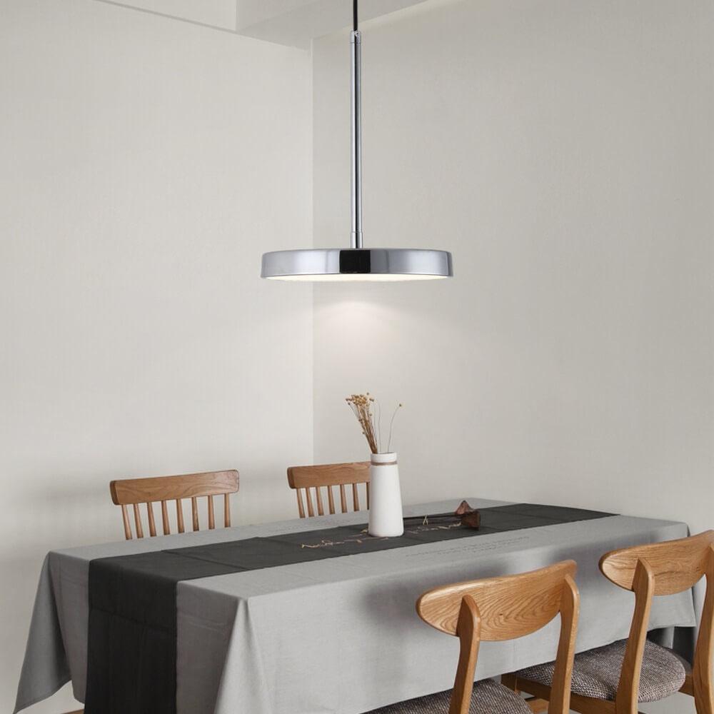 DrumAura – Minimalistisches LED Pendelleuchte Design | Modern | Metall | Warmes Licht | Wohnzimmer & Esszimmer