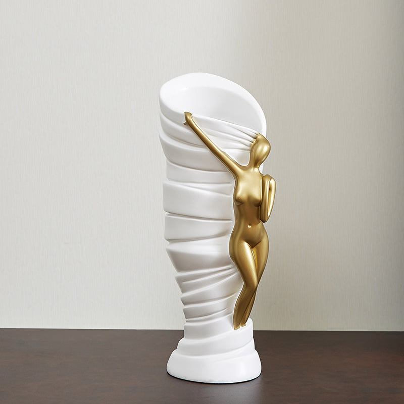 TwistElegance Moderne Kunst-Vase | Dekoratives Highlight | Skulpturales Design für Zuhause