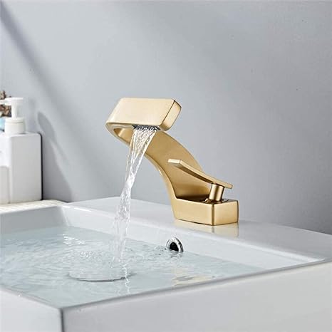 FlowLuxe Moderner geschwungener Wasserhahn | Wasserfall-Design | Premium-Qualität | Stilvoll und funktional