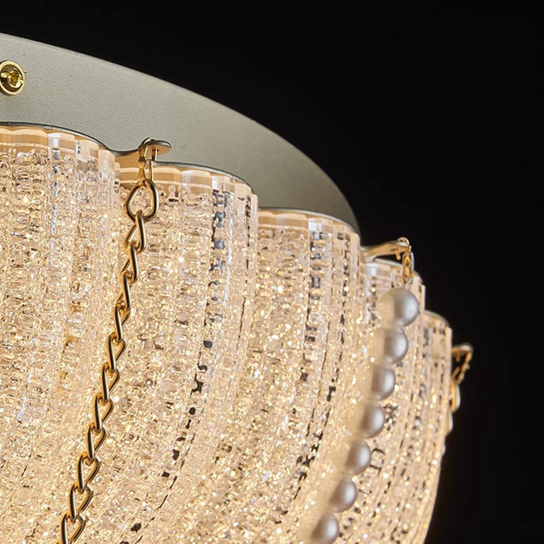 CrownLume Crystal LED Deckenleuchte | Dimmbar | Art Deco Stil | Elegante Schlafzimmer Beleuchtung