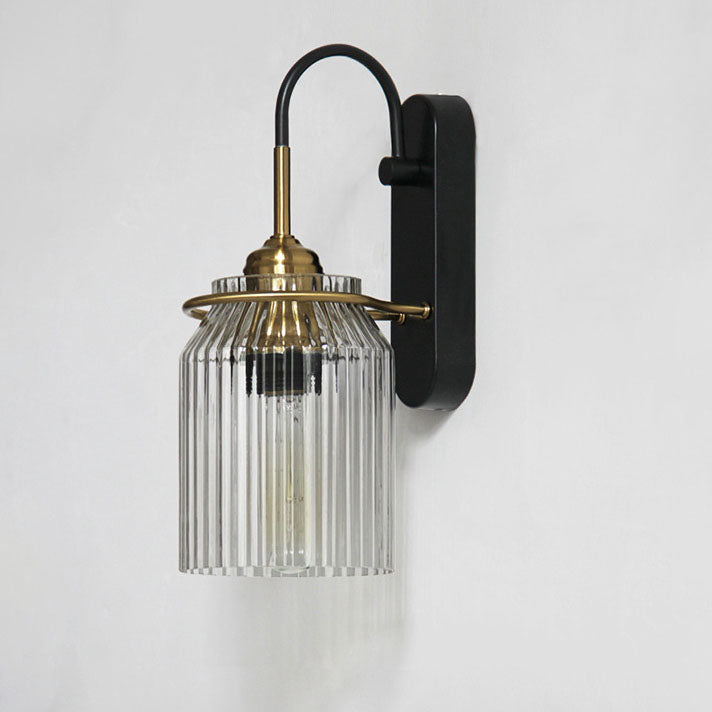 Cylindrix Schlafzimmer-Wandleuchte | Modernes Luxusdesign | Eisen & Glas | 1-flammig