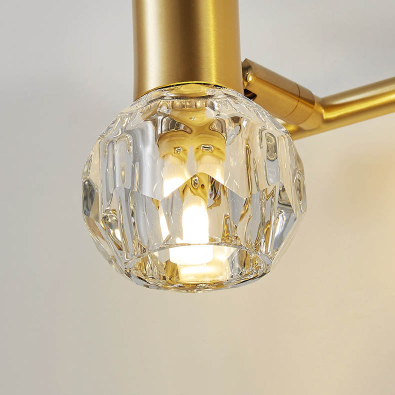 LumiBrill Crystal Wandlampe | Luxus Design | Messing & Kristall | Badezimmer-Beleuchtung