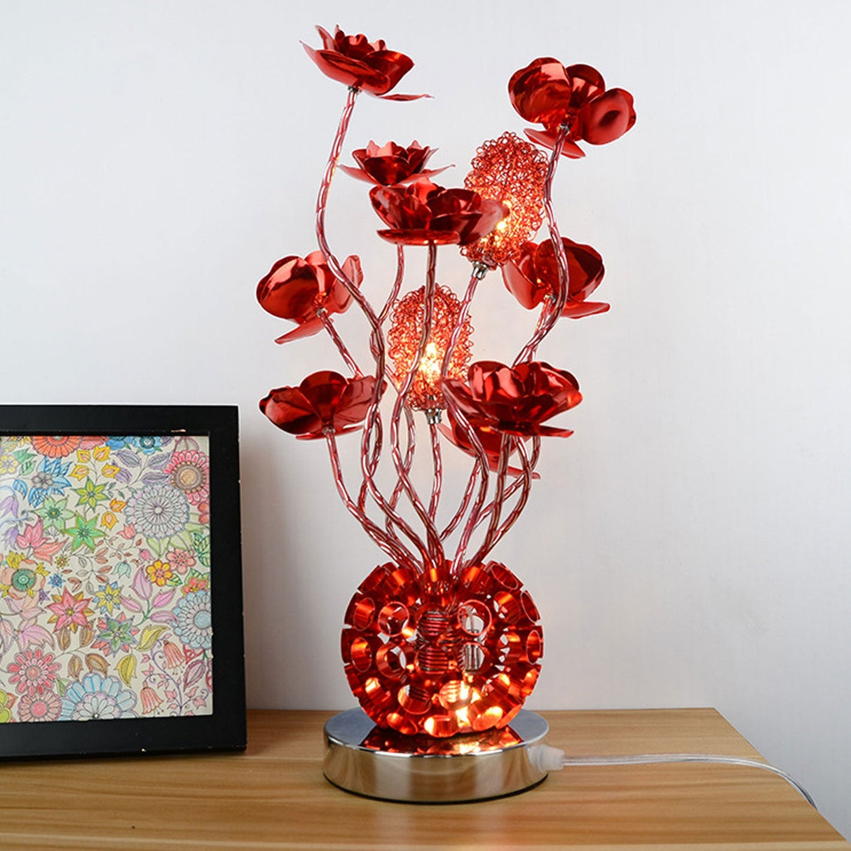RoséLumina Aluminium LED Tischlampe | Elegantes Design | Stimmungslicht | Leselampe | Deko für Zuhause