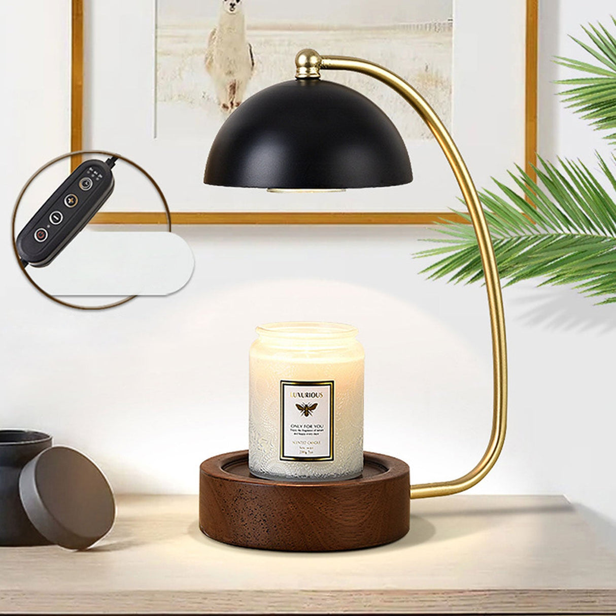 Lumivine Arto LED Tischlampe | Japanisches Design | Dimmbare Wachsoptik | Kreative Beleuchtung