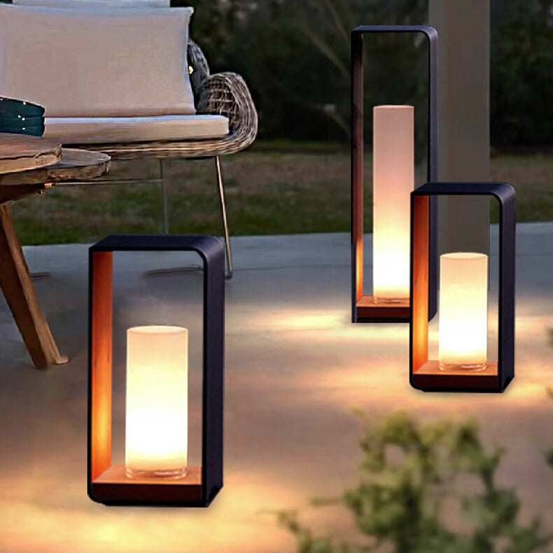 LumiSquare LED Gartenleuchte | Minimalistisches Design | Edelstahlrahmen | Wetterfest | Für Außenbereiche und Terrassen