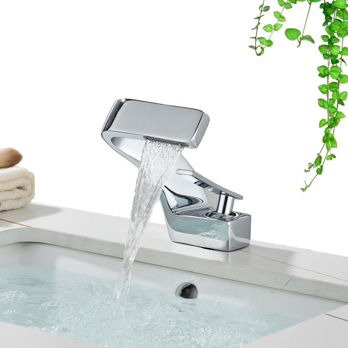 FlowLuxe Moderner geschwungener Wasserhahn | Wasserfall-Design | Premium-Qualität | Stilvoll und funktional