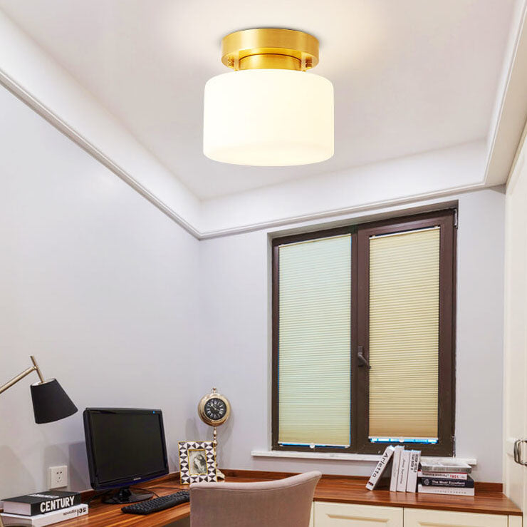 ClariGlow Halbrunde Deckenleuchte | Glas-Halbkugel Design | 1-flammige Semi-Flush Mount Leuchte | Modern & Minimalistisch