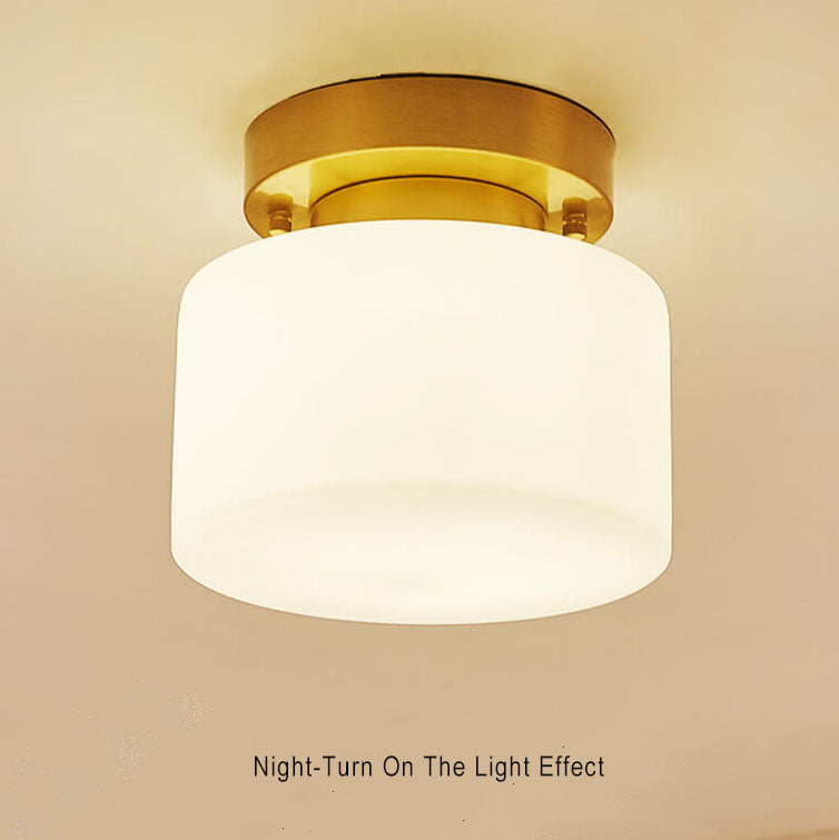 ClariGlow Halbrunde Deckenleuchte | Glas-Halbkugel Design | 1-flammige Semi-Flush Mount Leuchte | Modern & Minimalistisch