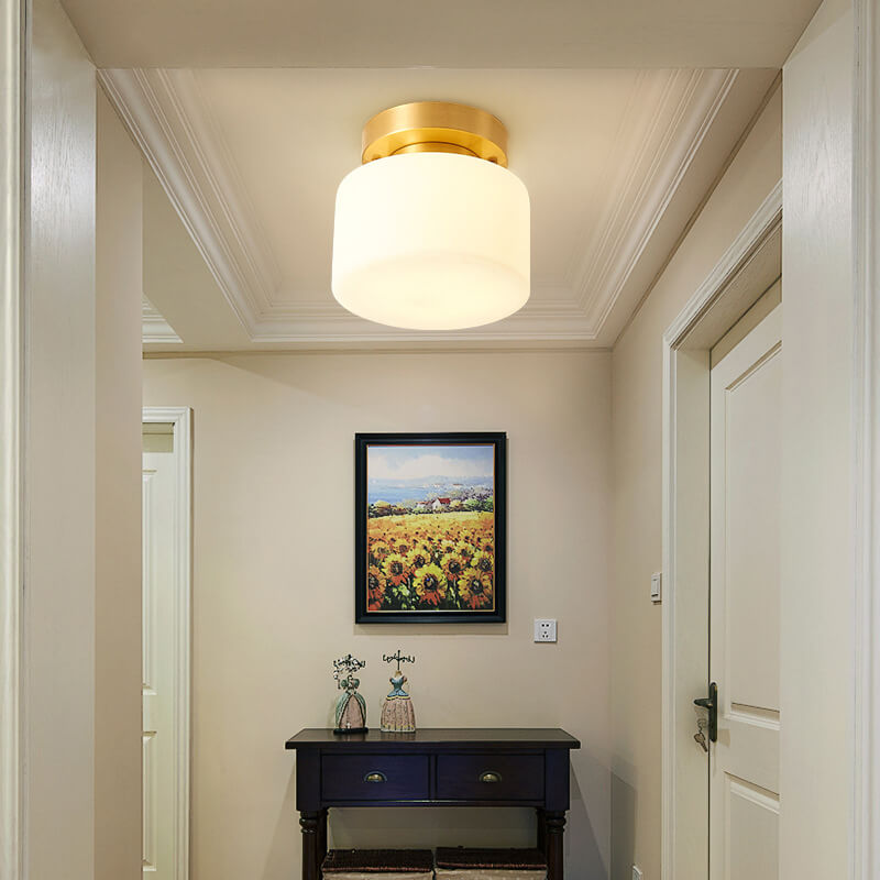 ClariGlow Halbrunde Deckenleuchte | Glas-Halbkugel Design | 1-flammige Semi-Flush Mount Leuchte | Modern & Minimalistisch