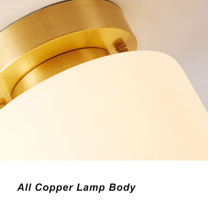 ClariGlow Halbrunde Deckenleuchte | Glas-Halbkugel Design | 1-flammige Semi-Flush Mount Leuchte | Modern & Minimalistisch