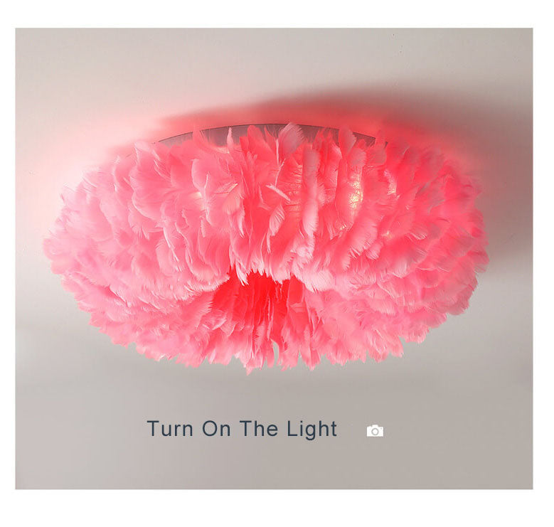 PlumaLuxe Moderne Feder-Deckenleuchte | LED-Licht | Luxuriöses Design | In verschiedenen Größen und Farben erhältlich