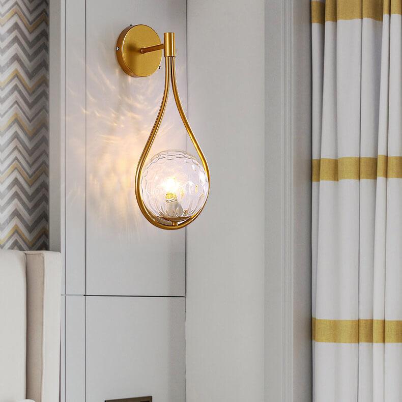 AquaGlow Modern 1-Light Wandleuchte | Wasserfall-Design | Kugelform | Dekorative Beleuchtung