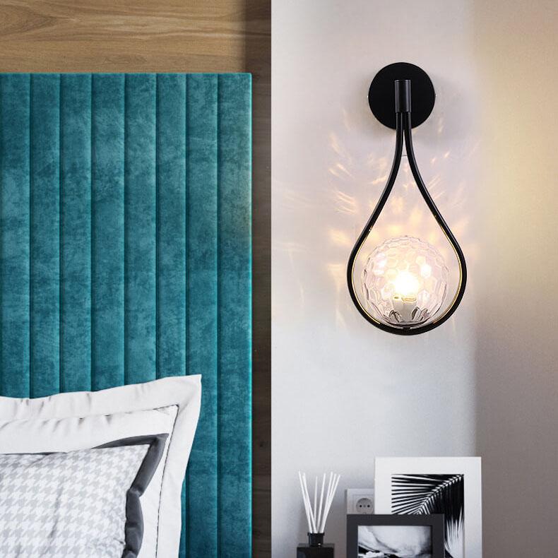 AquaGlow Modern 1-Light Wandleuchte | Wasserfall-Design | Kugelform | Dekorative Beleuchtung