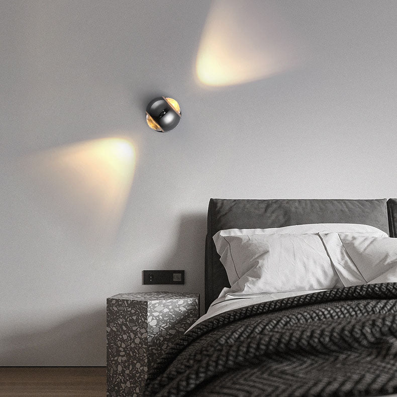 Arcano LED Wandleuchte | Nordic Design | Halbrundes Aluminium | Up-Down Beleuchtung für Schlafzimmer