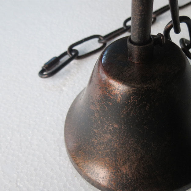 RusticaLume Kronleuchter | Runde Glaslaterne | Rustikales Design | 3-flammig | Wohnzimmer-Beleuchtung