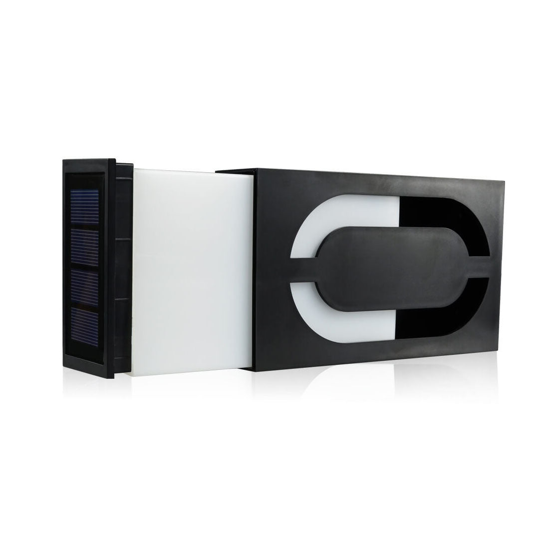 LumenSign Solar LED Wandleuchte | Türschild mit RGB-Beleuchtung | Außenleuchte | Modernes Design