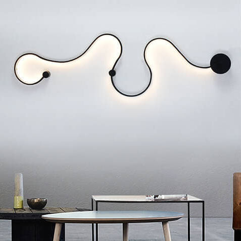 Serpenta Moderne LED Wandlampe | Aluminium | Geschwungenes Design | Dimmbar | Stilvolle Beleuchtung