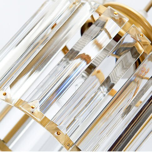 CrystalCove Moderne Treppenleuchte | Prismen-Kristall Kronleuchter | 6- und 9-flammig | Luxus-Design | Schwarz oder Gold