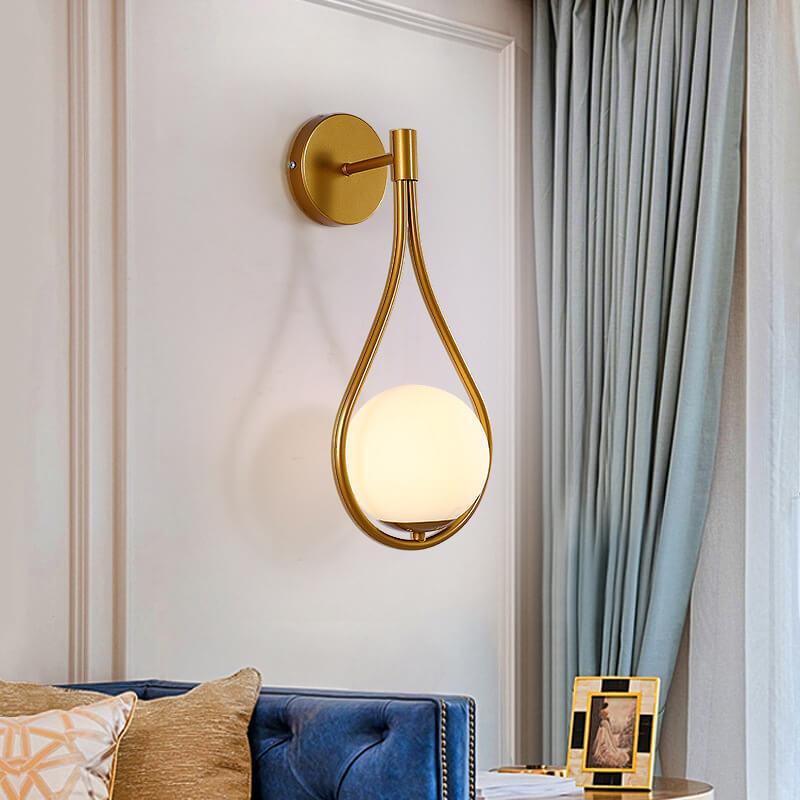 AquaGlow Modern 1-Light Wandleuchte | Wasserfall-Design | Kugelform | Dekorative Beleuchtung