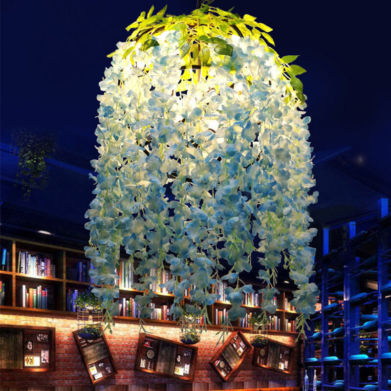 BloomLustre Industrieller Blumen-Kronleuchter | 1/3/5 Lichter | Farbenfrohes Kugeldesign