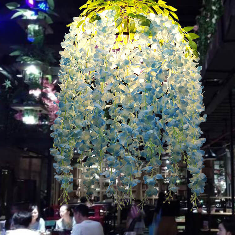 BloomLustre Industrieller Blumen-Kronleuchter | 1/3/5 Lichter | Farbenfrohes Kugeldesign