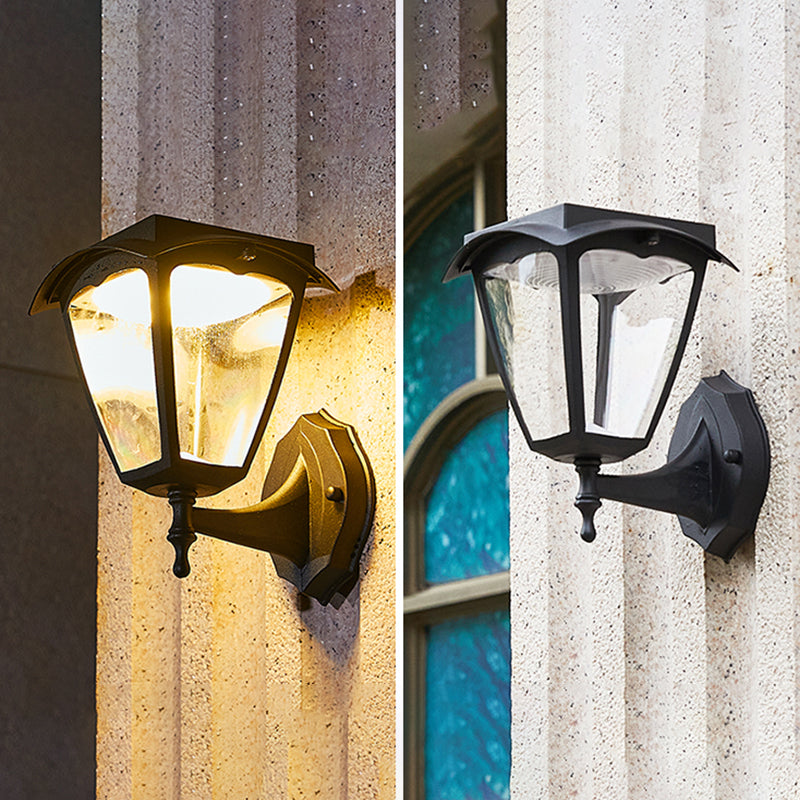 LumiBask Solar Wandlampe | LED Außenbeleuchtung | Solarbetrieben & Wetterfest | Stilvolles Design