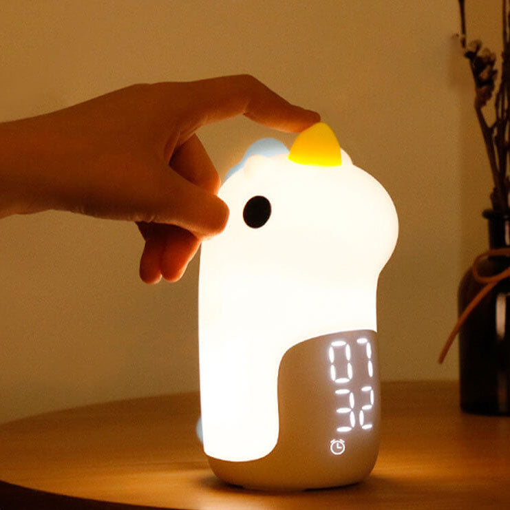 Unilora DreamLight Wecker | Einhorn Design | Timer & LED Nachtlicht | Kinderzimmer-Deko