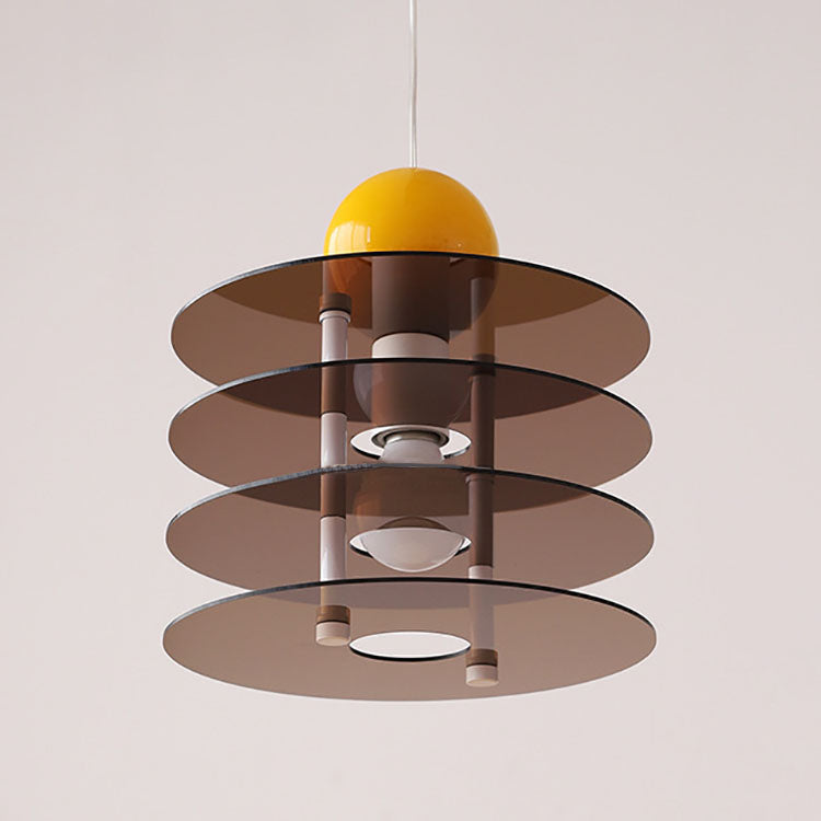 Aurova Nordic Acryl Pendelleuchte | Farbige Hängeleuchte | Modernes Design für Schlafzimmer & Wohnbereiche