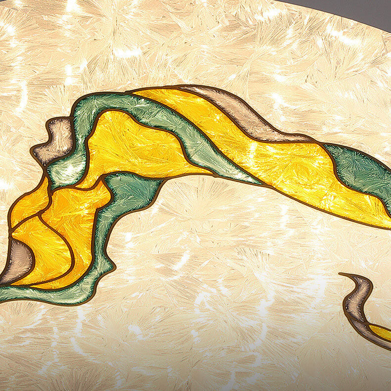 LumiWave Elegance LED Deckenleuchte | Runde Kristall-Deckenleuchte | Modernes Design | Stufenlos dimmbar | Elegante Beleuchtung für Zuhause