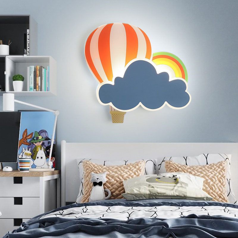 SkyDream LED Wandleuchte | Kreatives Heißluftballon- & Wolkendesign | Für Kinderzimmer | Warmweißes & Weißes Licht