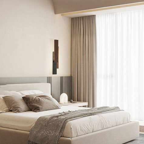 RectaGlow Wandleuchte | Modernes Holzdesign | Geometrische Rechteckform | LED & Dimmbar