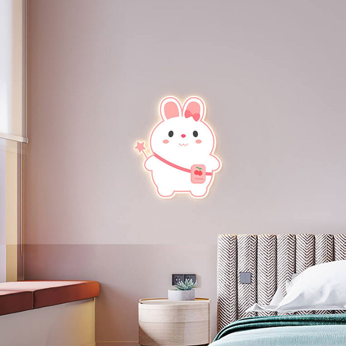 GlowBunny LED Kinder Wandleuchte | Kreatives Design | Einhorn & Hase | Dimmbar & Modern
