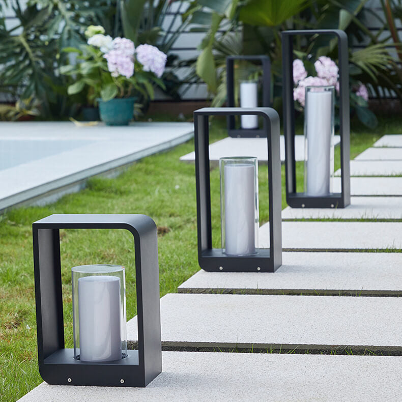 LumiSquare LED Gartenleuchte | Minimalistisches Design | Edelstahlrahmen | Wetterfest | Für Außenbereiche und Terrassen
