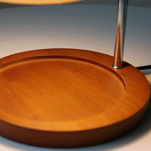 Melva Vintage Glasdom-Lampe mit Holzsockel | Schmelzendes Wachs | Dimmer | Stimmungslicht | Deko für Zuhause