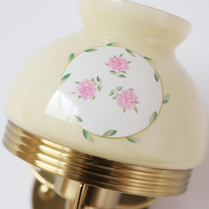 VitaGlobe Wandlampe | Vintage Minimalistisches Design | Dekorativer Glasschirm | 1-Licht