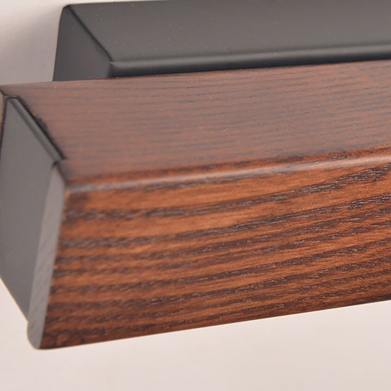 NordicBeam LED Wandleuchte | Rechteckiges Holz- & Eisen-Design | Modern & Skandinavisch | Für Schlafzimmer & Wohnräume