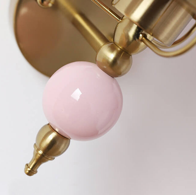 VitaGlobe Wandlampe | Vintage Minimalistisches Design | Dekorativer Glasschirm | 1-Licht