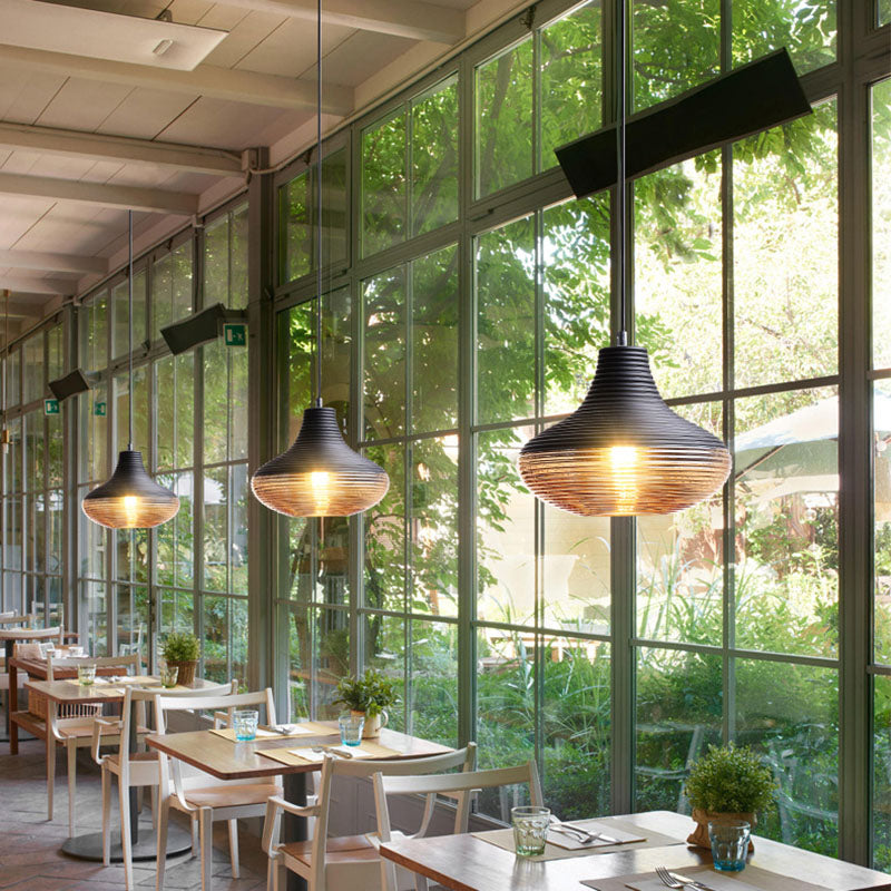 Auralite Pendelleuchte im skandinavischen Stil | Zylinder-Oval Design | Eisen & Glas | 1 Licht für Wohnzimmer