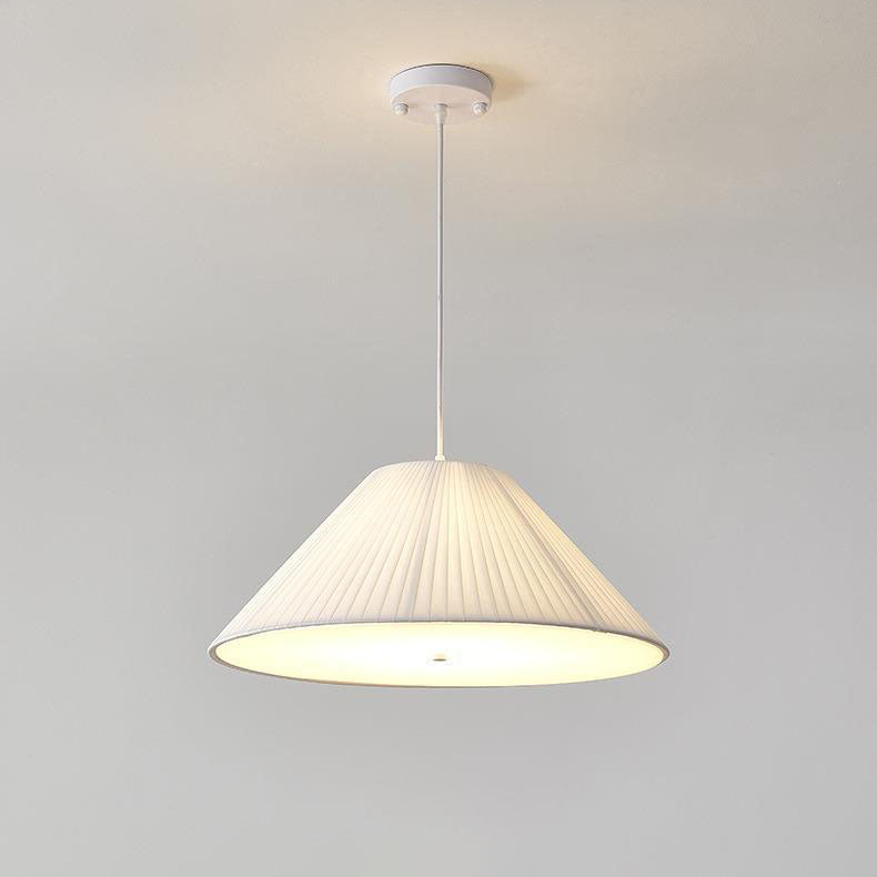 AetherLume Pendelleuchte im skandinavischen Stil | Runder Schirm aus Eisen, Acryl & Stoff | 4/5 Lichter | Für Wohnzimmer