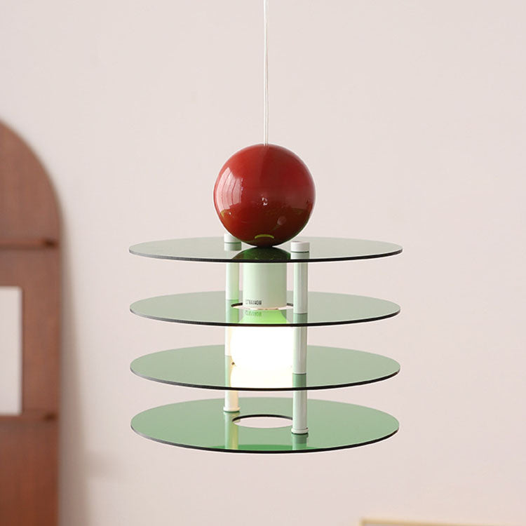 Aurova Nordic Acryl Pendelleuchte | Farbige Hängeleuchte | Modernes Design für Schlafzimmer & Wohnbereiche