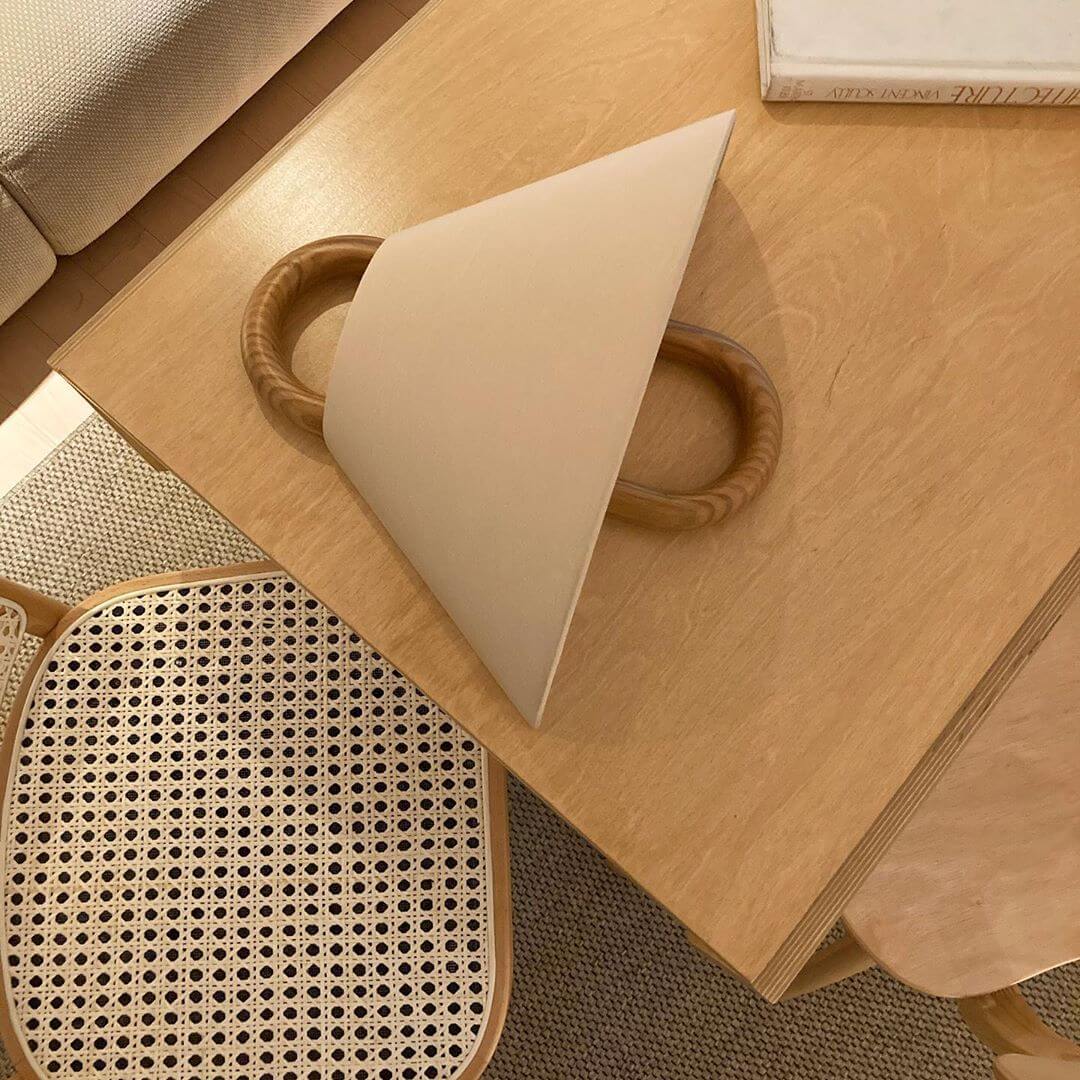 WoodWave Moderne Holz Wandleuchte | Gefaltetes Halbrund-Design | Nordic LED Wandlampe für Wohnzimmer & Schlafzimmer