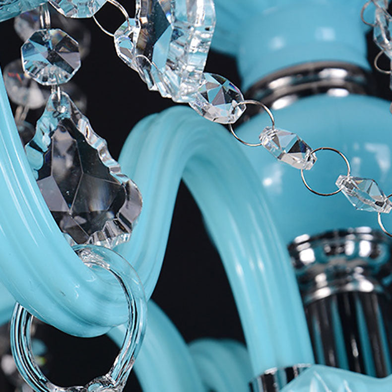 CoastalLume Kristall Kronleuchter | 6/8-Licht Design | Kerzenhalter | Für Wohnzimmer