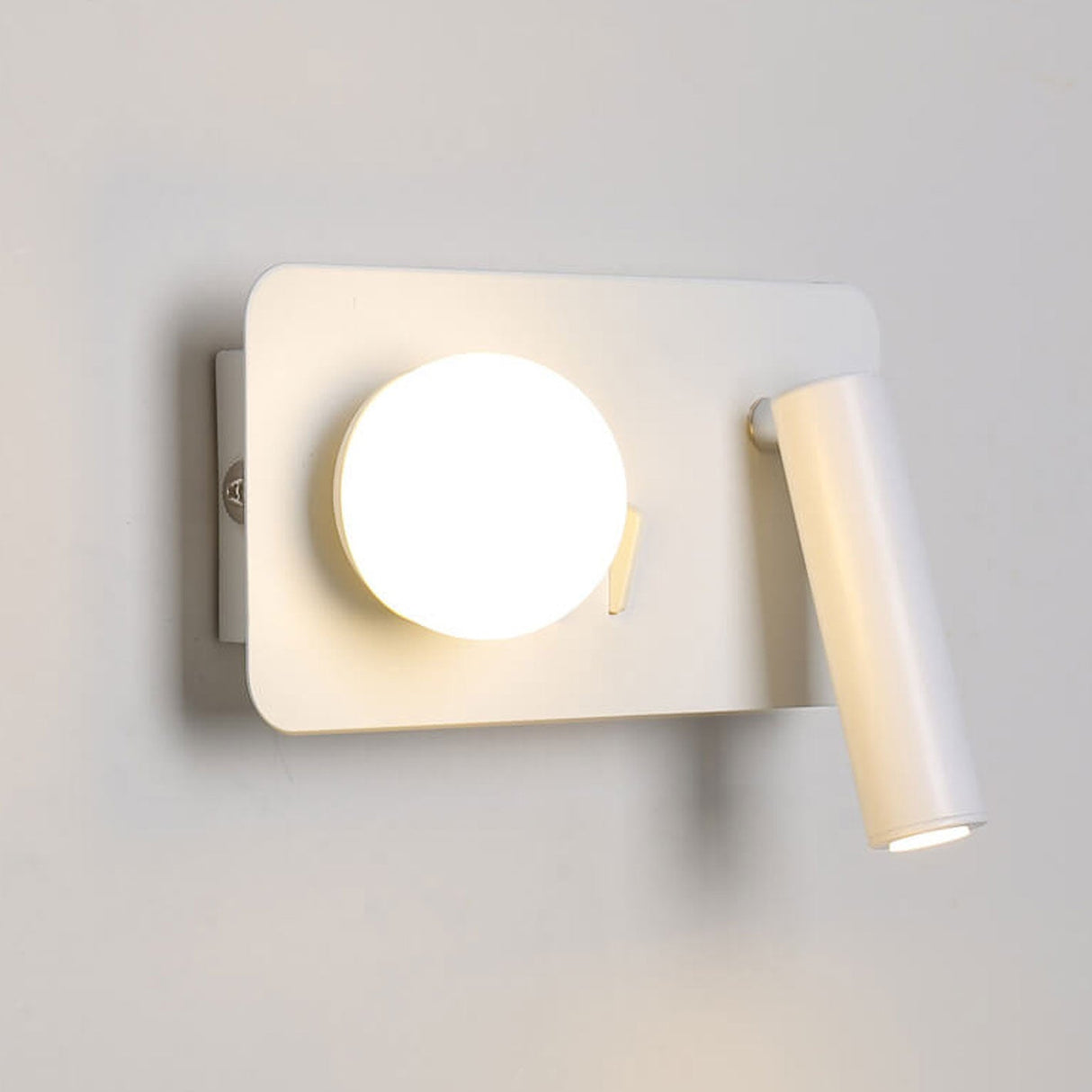 LumoForm Nordic LED Wandleuchte | Rund & Eckig | Minimalistisches Design | Leselampe mit Acryl & Eisen