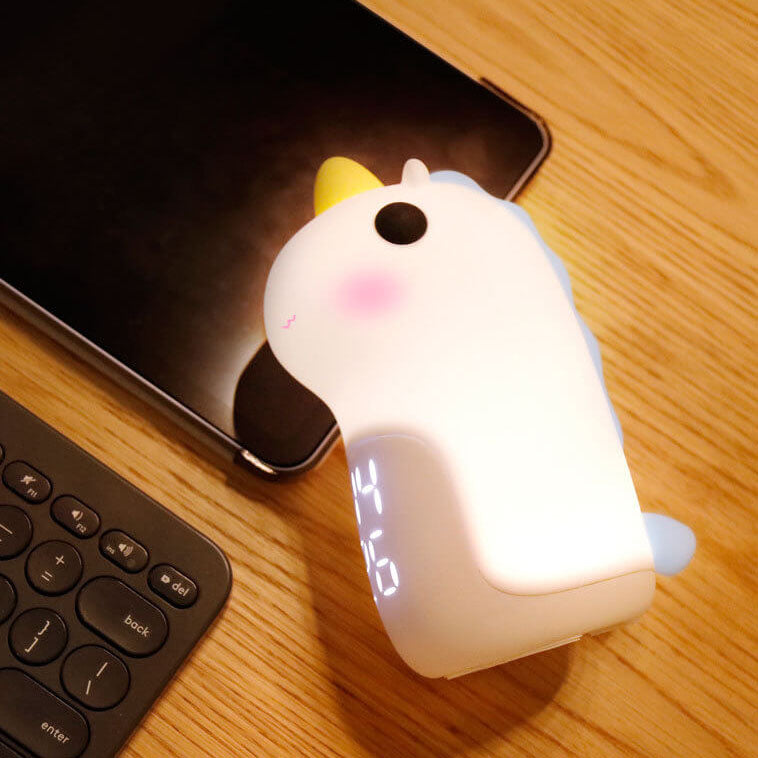 Unilora DreamLight Wecker | Einhorn Design | Timer & LED Nachtlicht | Kinderzimmer-Deko